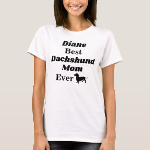 パーソナライズで最も最高のなダックスフントのお母さんのTシャツ Tシャツ