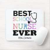 パーソナライズで最も最高のな学校のナースのカラフルな机 マウスパッド (マウス)