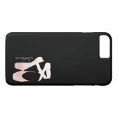 パーソナライズで柔らかい勾配のピンクのバレエシューズ Case-Mate iPhoneケース (裏面(横))