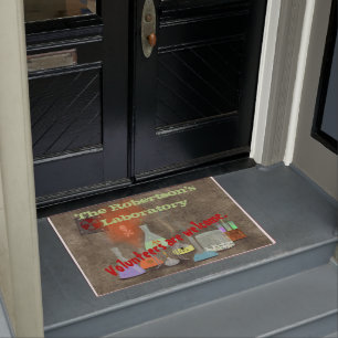 パーソナライズで気色悪い実験室の玄関マット ドアマット