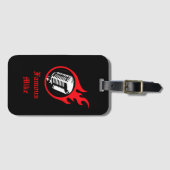 パーソナライズで燃えるようなマイクロフォン ラゲッジタグ (正面横)