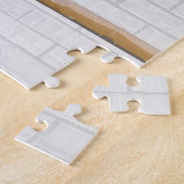 パーソナライズで白く黒いフットボールのサッカージャージー ジグソーパズル (側面)