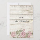 パーソナライズで素朴でシックなヴィンテージのブライダルシャワー 招待状 (裏面)