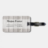 パーソナライズで素朴で軽い木製の花の荷物のラベル ラゲッジタグ (裏面横)