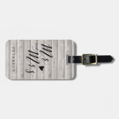 パーソナライズで素朴な木製の荷物のラベル ラゲッジタグ (正面横)