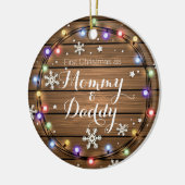 パーソナライズで素朴なStringlightのクリスマスのオーナメント セラミックオーナメント (左)