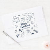 パーソナライズで美しいクリスマスのスケッチのステッカーのシール スクエアシール (封筒)