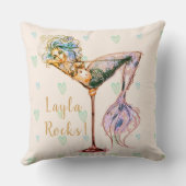 パーソナライズで美しい人魚 クッション (裏面)