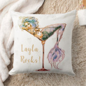 パーソナライズで美しい人魚 クッション (ブランケット)