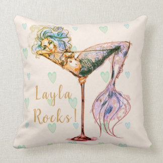 パーソナライズで美しい人魚 クッション