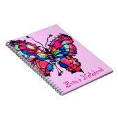 パーソナライズで美しい蝶ノート ノートブック (右側)