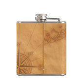 パーソナライズで航海のないかりおよび車輪 フラスク (裏面)