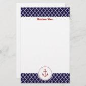 パーソナライズで航海のなクローバーの文房具 便箋 (正面/裏面)