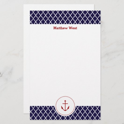 パーソナライズで航海のなクローバーの文房具 便箋 (正面/裏面)