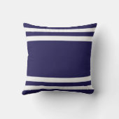 パーソナライズで航海のな家紋のストライプパターン クッション (裏面)