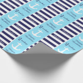 パーソナライズで航海のな最初誕生日の男の子 ラッピングペーパー (角)