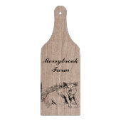 パーソナライズで装飾的でフェイクな木製の家畜のブタ カッティングボード (正面)