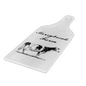 パーソナライズで装飾的な家畜牛 カッティングボード (角)