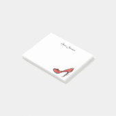 パーソナライズで赤いハイヒールポンプ小剣 ポストイット (アングル)