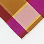 パーソナライズで赤い格子縞牛フリースブランケット フリースブランケット (角)