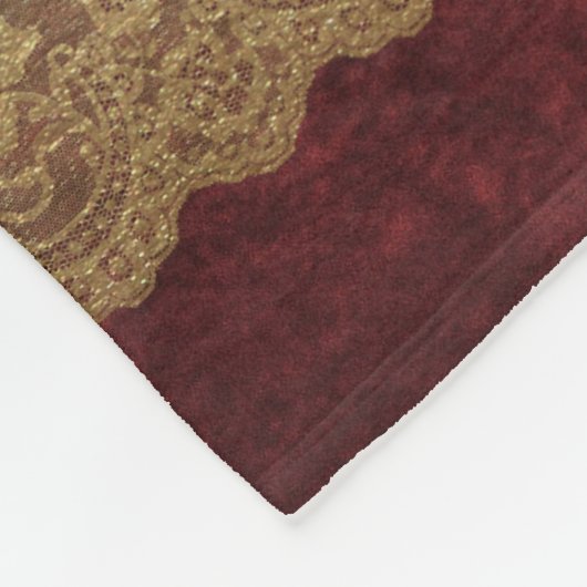 パーソナライズで赤い金ゴールドの民族のプリンセスの子供部屋 フリースブランケット (角)