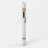 パーソナライズで赤くおよび青のフットボールのサッカージャージー Case-Mate iPhoneケース (裏面/右)