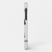 パーソナライズで赤くおよび青のフットボールのサッカージャージー Case-Mate iPhoneケース (裏面/左)