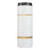 パーソナライズで青および白いアイスホッケージャージー タンブラー (裏面)