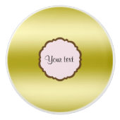 パーソナライズで魅力的な金ゴールド セラミックノブ (正面)