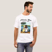 パーソナライズで黄色いラブラドールおよびお母さん長く Tシャツ (正面フル)