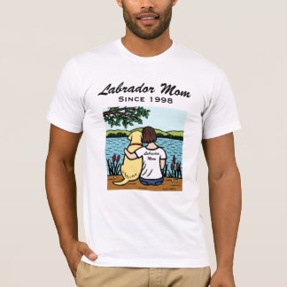 パーソナライズで黄色いラブラドールおよびお母さん2 Tシャツ