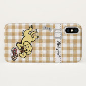 パーソナライズで黄色いラブラドールおよびドーナツ Case-Mate iPhoneケース (裏面(横))
