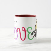 パーソナライズで黄色いラブラドール愛マグ マグカップ (中央)