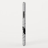 パーソナライズで黒いおよび灰色の音符 Case-Mate iPhoneケース (裏面/右)