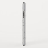 パーソナライズで黒いおよび灰色の音符 Case-Mate iPhoneケース (裏面/右)