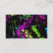 パーソナライズで黒いですかネオン（ばちゃばちゃ）跳ねる 名刺 (裏面)
