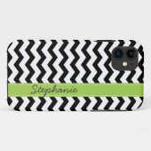 パーソナライズで黒いシェブロンのジグザグ形のiPhone 5の箱 Case-Mate iPhoneケース (裏面(横))