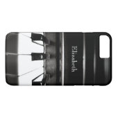 パーソナライズで黒いピアノiPhone 7のプラスの場合 Case-Mate iPhoneケース (裏面(横))