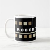 パーソナライズで黒いマグ コーヒーマグカップ (左)