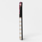 パーソナライズで黒い実験室のお母さんの格子縞及びギンガム Case-Mate iPhoneケース (裏面/左)