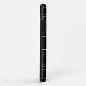 パーソナライズで黒い格子縞 Case-Mate iPhoneケース (裏面/右)