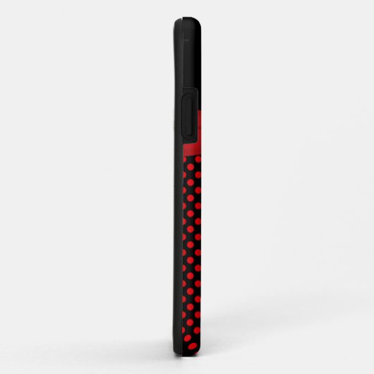パーソナライズで黒く、赤い水玉模様のiPhone 5の箱 Case-Mate iPhoneケース (裏面/右)