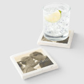 パーソナライズで、カスタムなそれをあなた自身作成して下さい ストーンコースター (横)