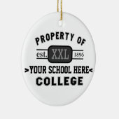 パーソナライズなあなたの学校または大学の特性 セラミックオーナメント (右)