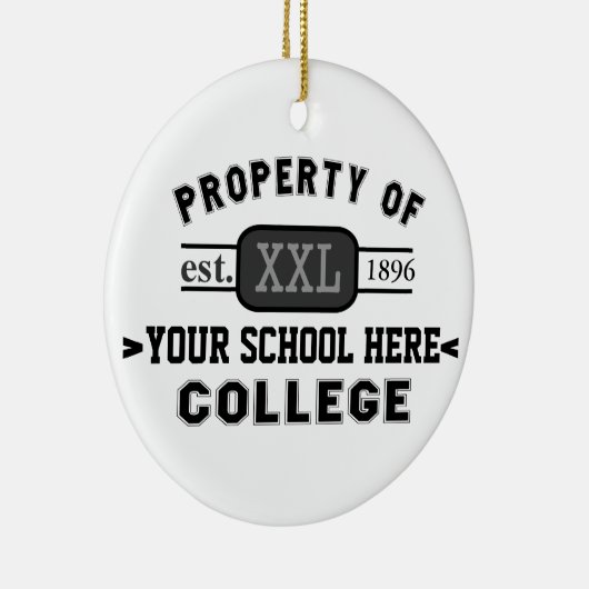 パーソナライズなあなたの学校または大学の特性 セラミックオーナメント (右)