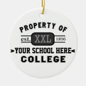 パーソナライズなあなたの学校または大学の特性 セラミックオーナメント (正面)
