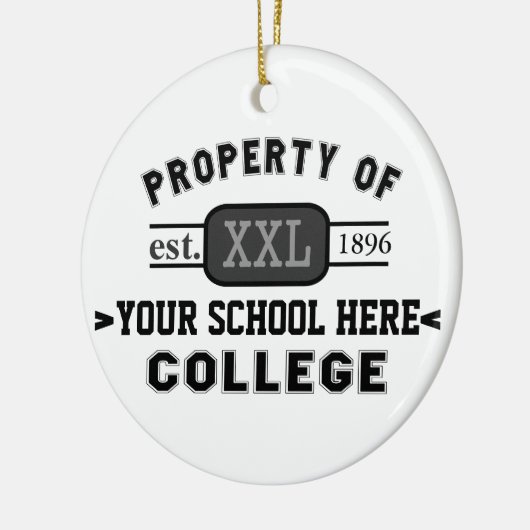 パーソナライズなあなたの学校または大学の特性 セラミックオーナメント (左)