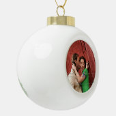 パーソナライズなあなた自身のカスタムな写真テンプレートを作成して下さい セラミックボールオーナメント (左)