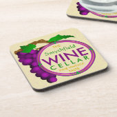 パーソナライズなあなた自身のワイン貯蔵室のブドウを作成して下さい コースター (左側)