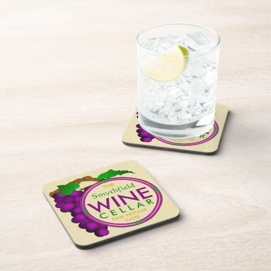 パーソナライズなあなた自身のワイン貯蔵室のブドウを作成して下さい コースター (右側)